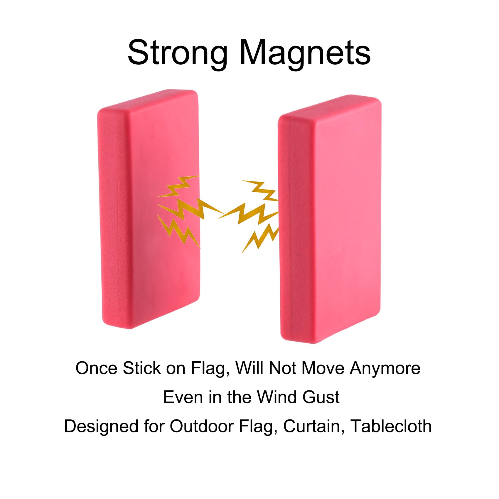 LEVOSHUA Magnetic Flag Weights attached to a flag