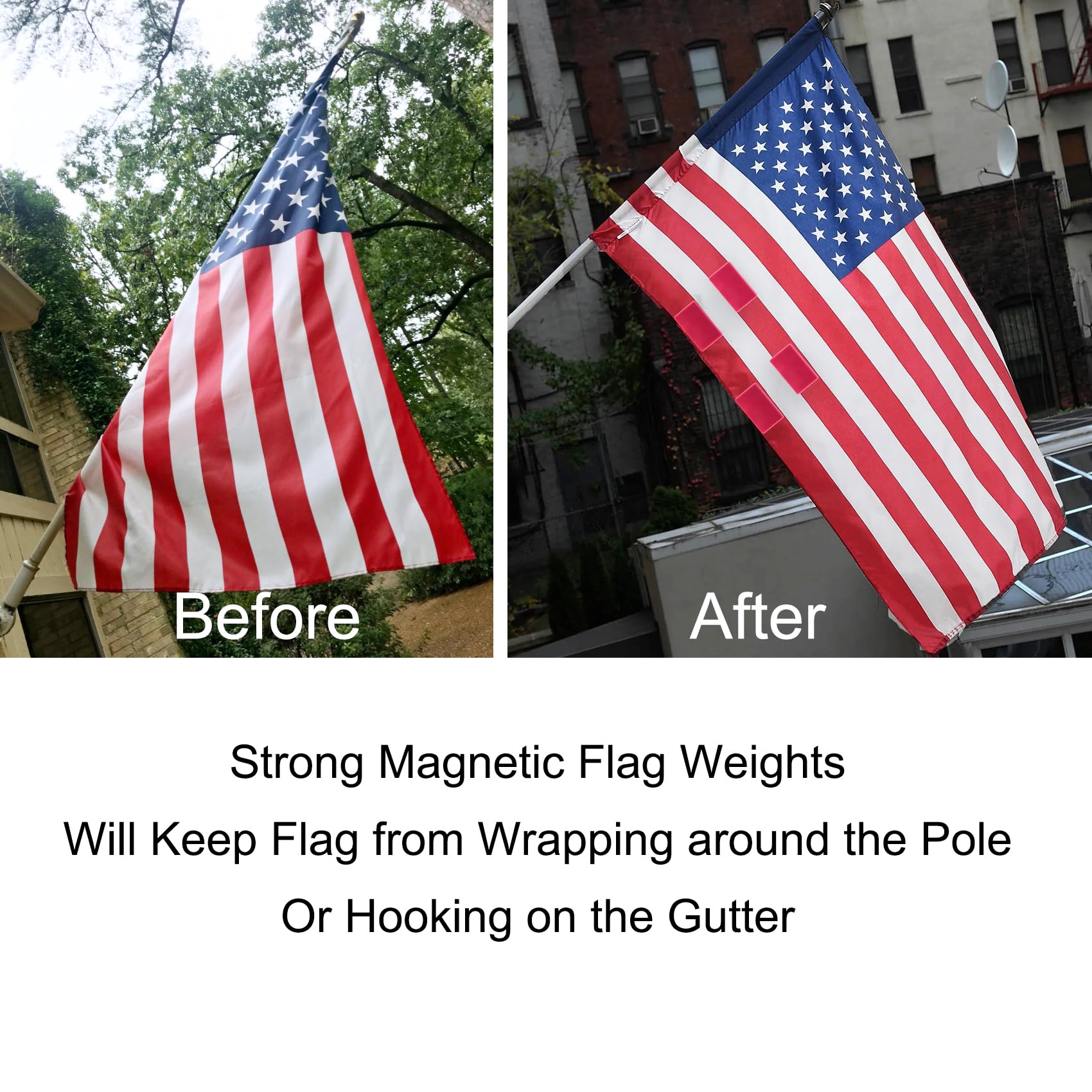 LEVOSHUA Magnetic Flag Weights displayed on a table