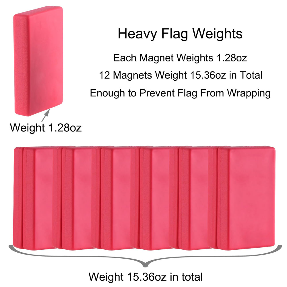 LEVOSHUA Magnetic Flag Weights showing strong magnets