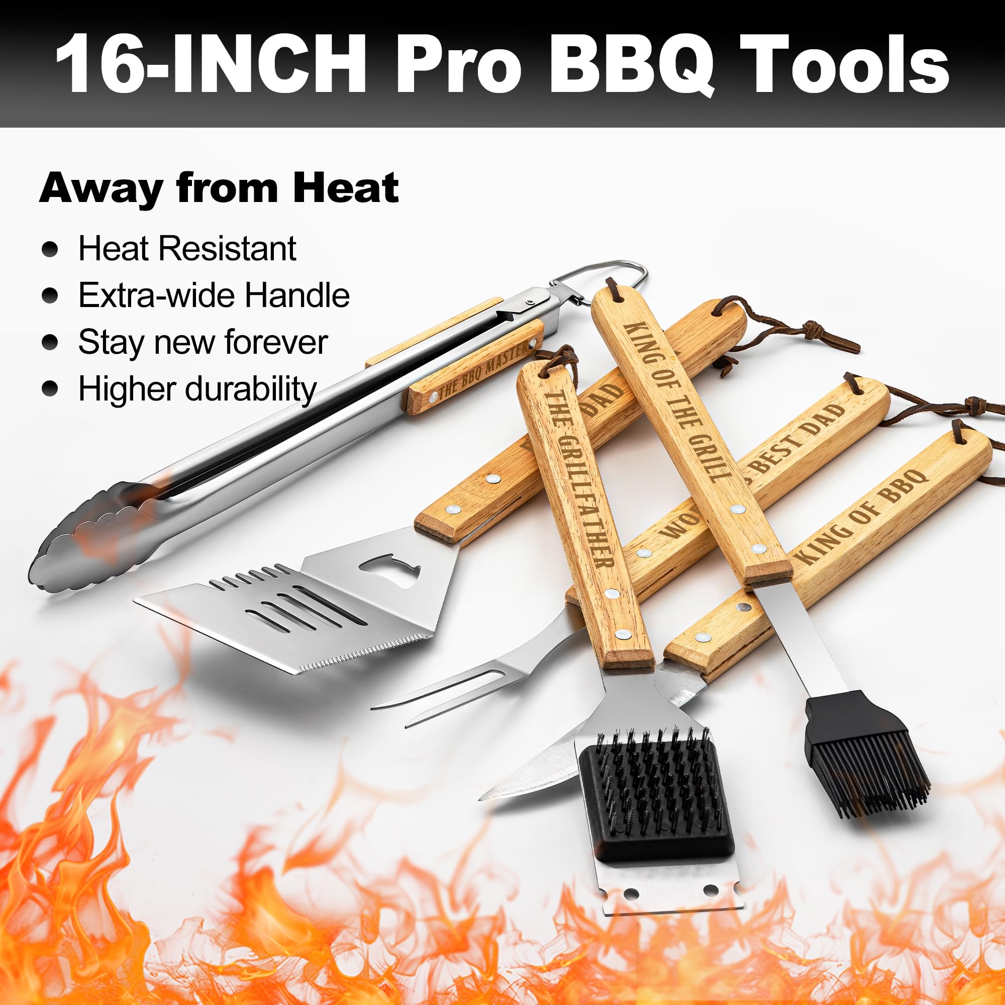 LEWARAN BBQ spatula with wooden handle