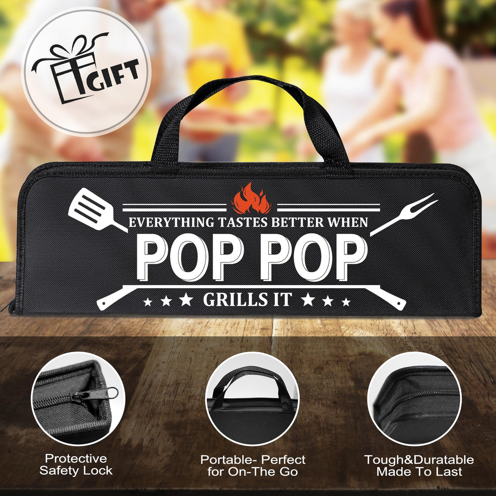 LEWARAN BBQ tongs and fork with hanging holes