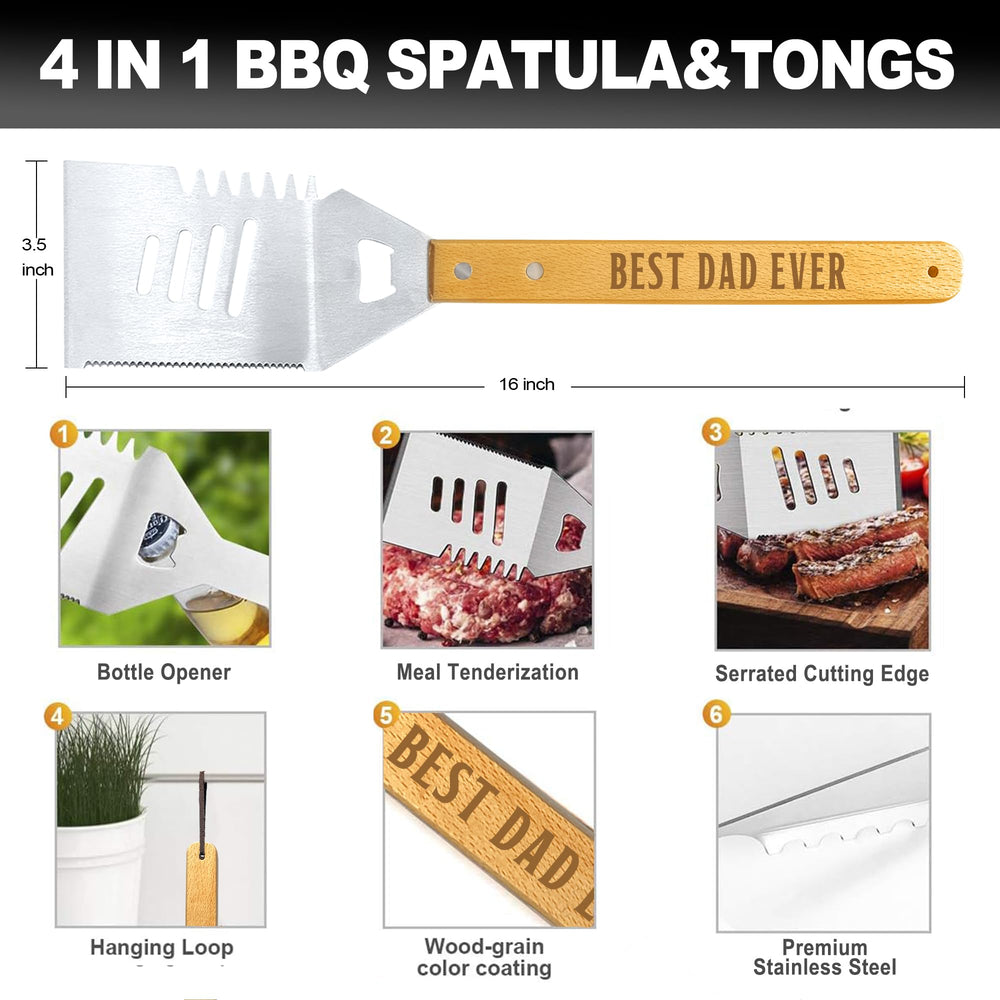 LEWARAN BBQ tongs in aluminum carrying case