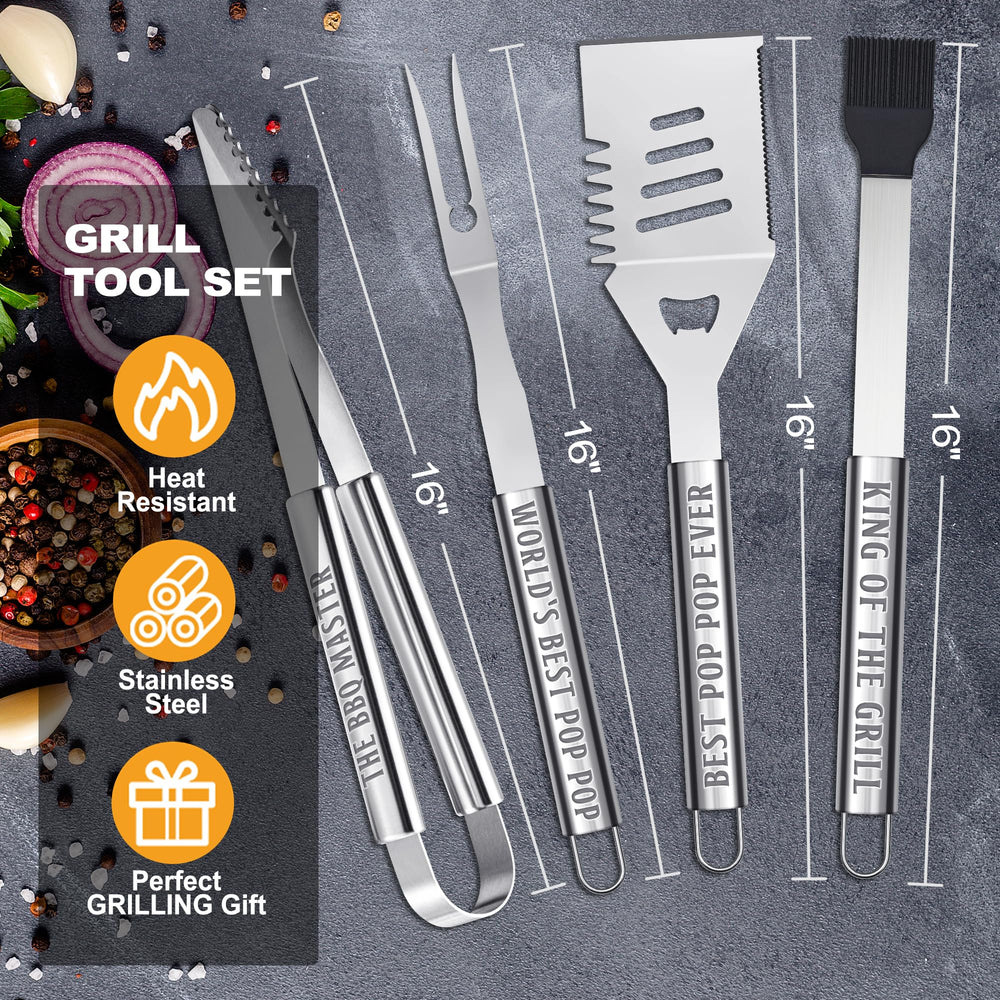 LEWARAN BBQ tools arranged neatly in aluminum case