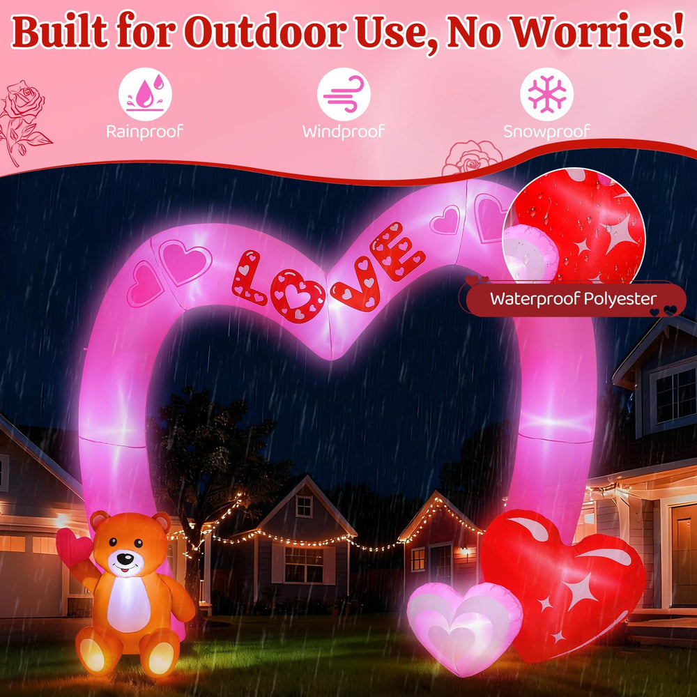 Lewondr inflatable arch set up in a garden