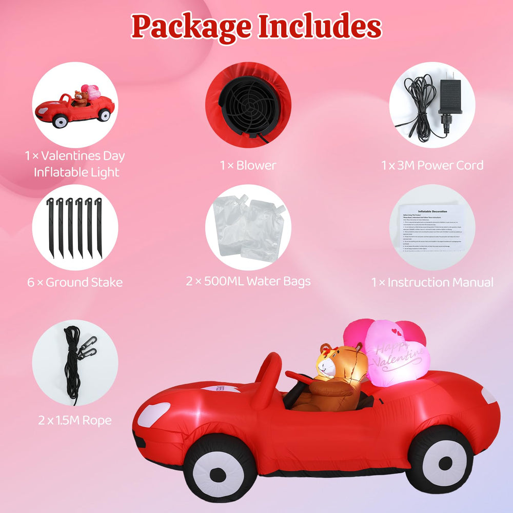 Lewondr inflatable decoration with ground stakes and ropes