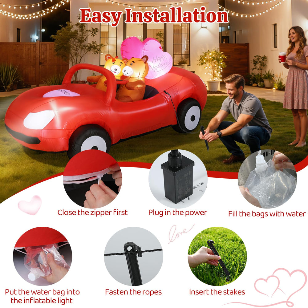 Lewondr Valentine's Day decoration with power cord and blower