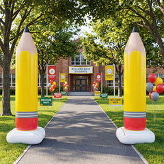 Leyndo 6 ft inflatable pencil decoration front view