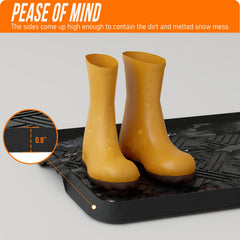 LFCONNECT Rubber Boot Tray with plant on it