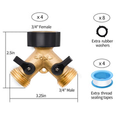 LFSEMINI brass hose splitter package contents