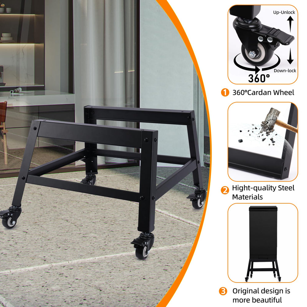 LGBWTUS Mobile Stand for EAST OAK 30 inch Electric Smoker side view