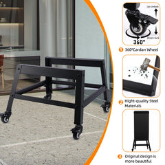 LGBWTUS Mobile Stand for EAST OAK 30 inch Electric Smoker side view