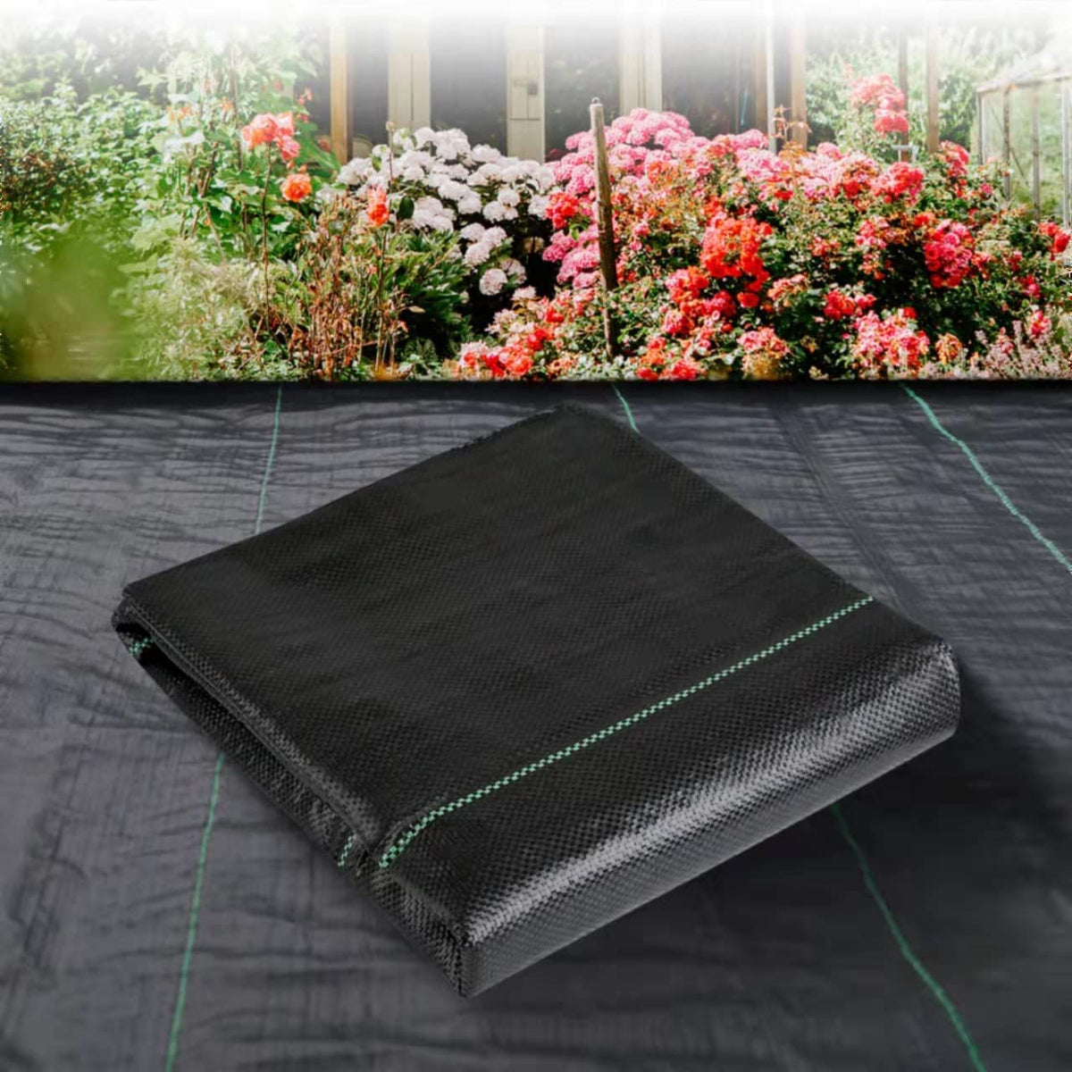 LGJIAOJIAO 4ft x 50ft Weed Barrier Fabric front view