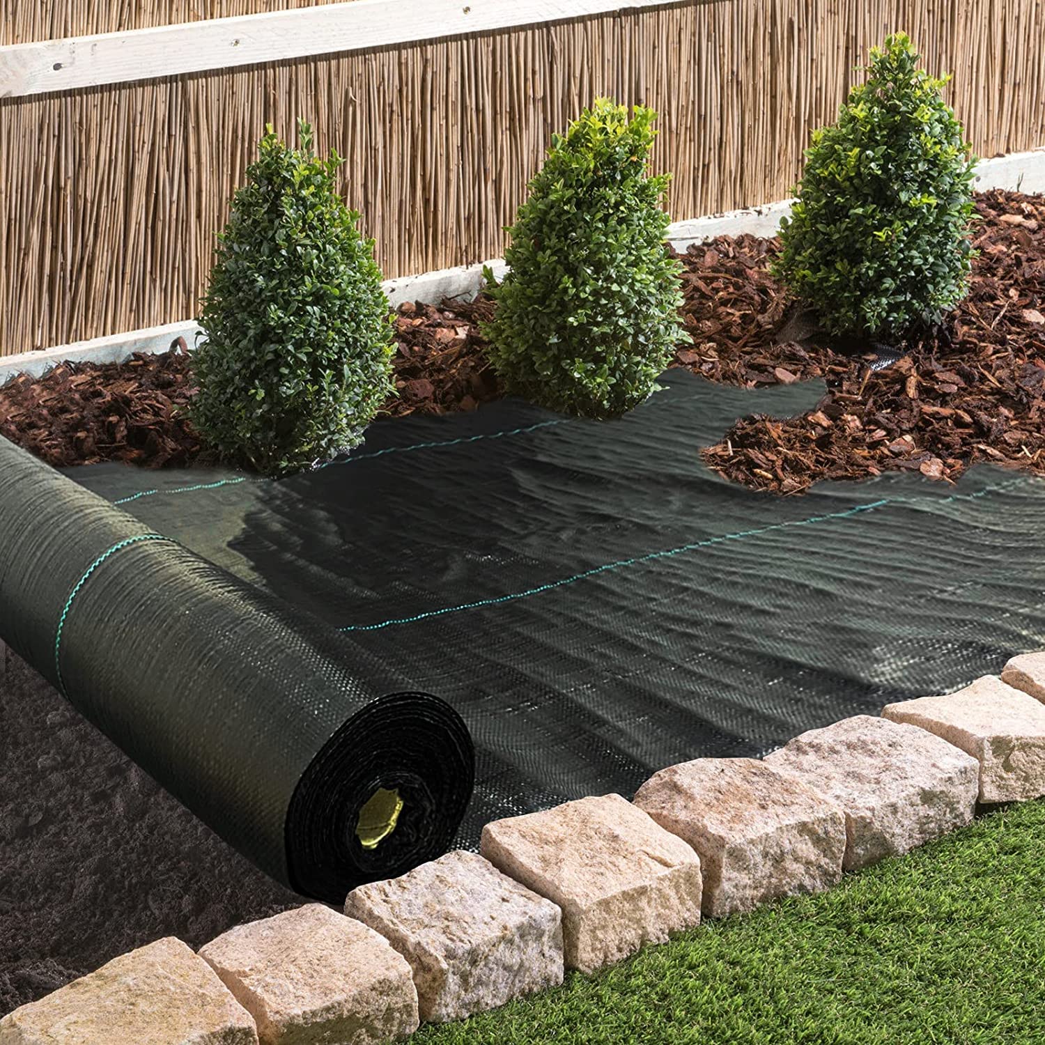 LGJIAOJIAO 4ftx100ft weed barrier fabric front view