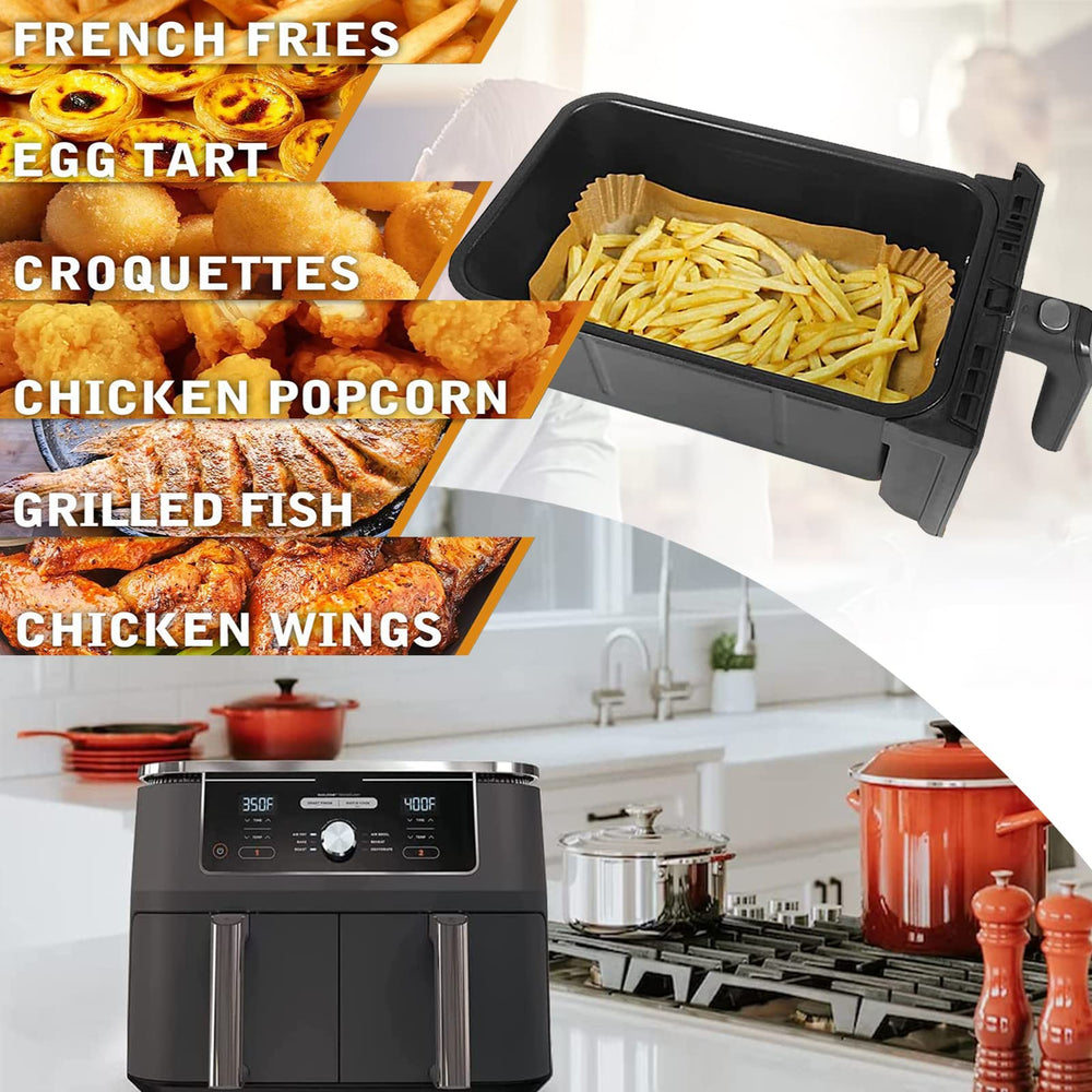 LHSHAD Air Fryer Liner alongside other cooking accessories