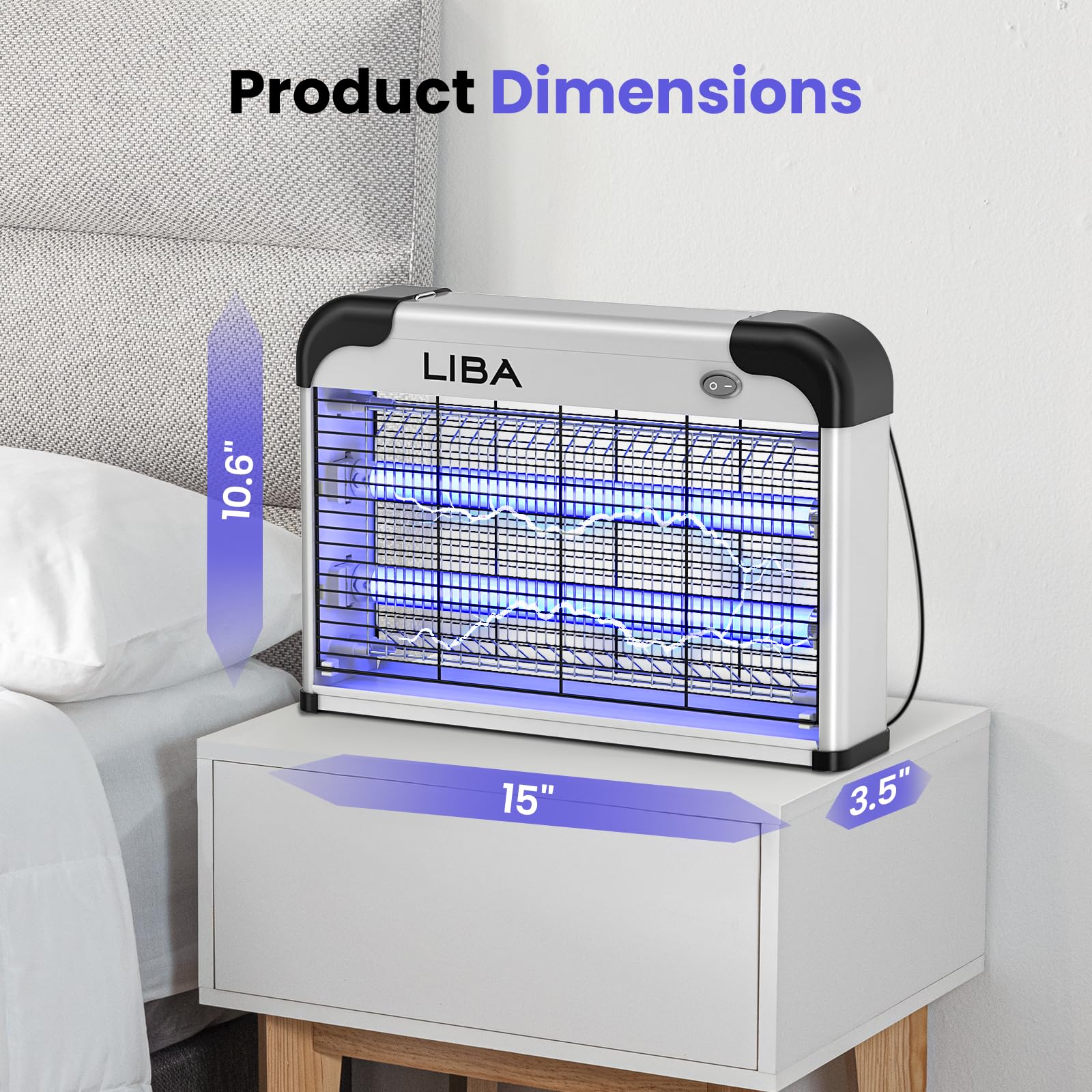 LiBa Bug Zapper in use within an indoor setting