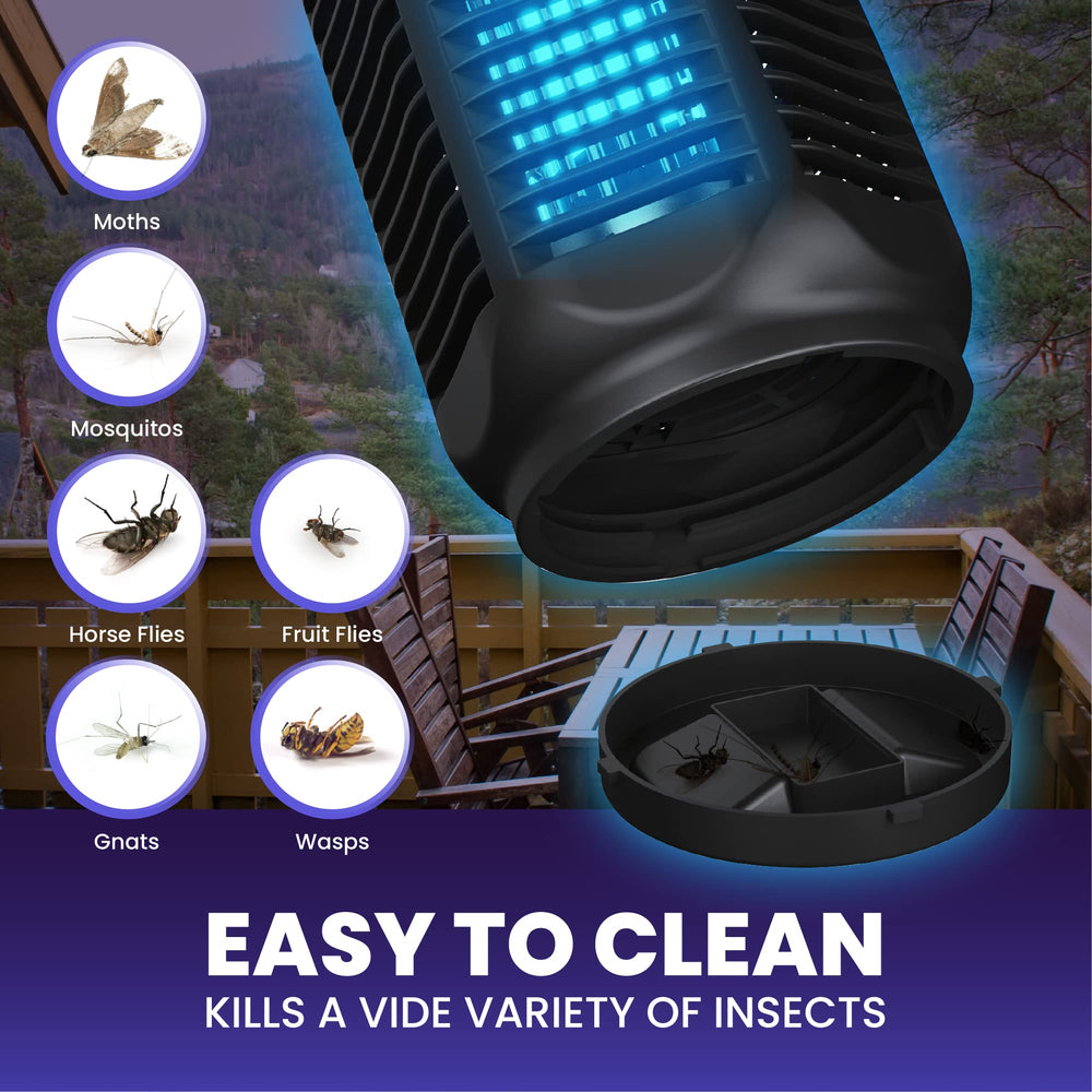 LiBa Bug Zapper Outdoor 20W hanging in a garden