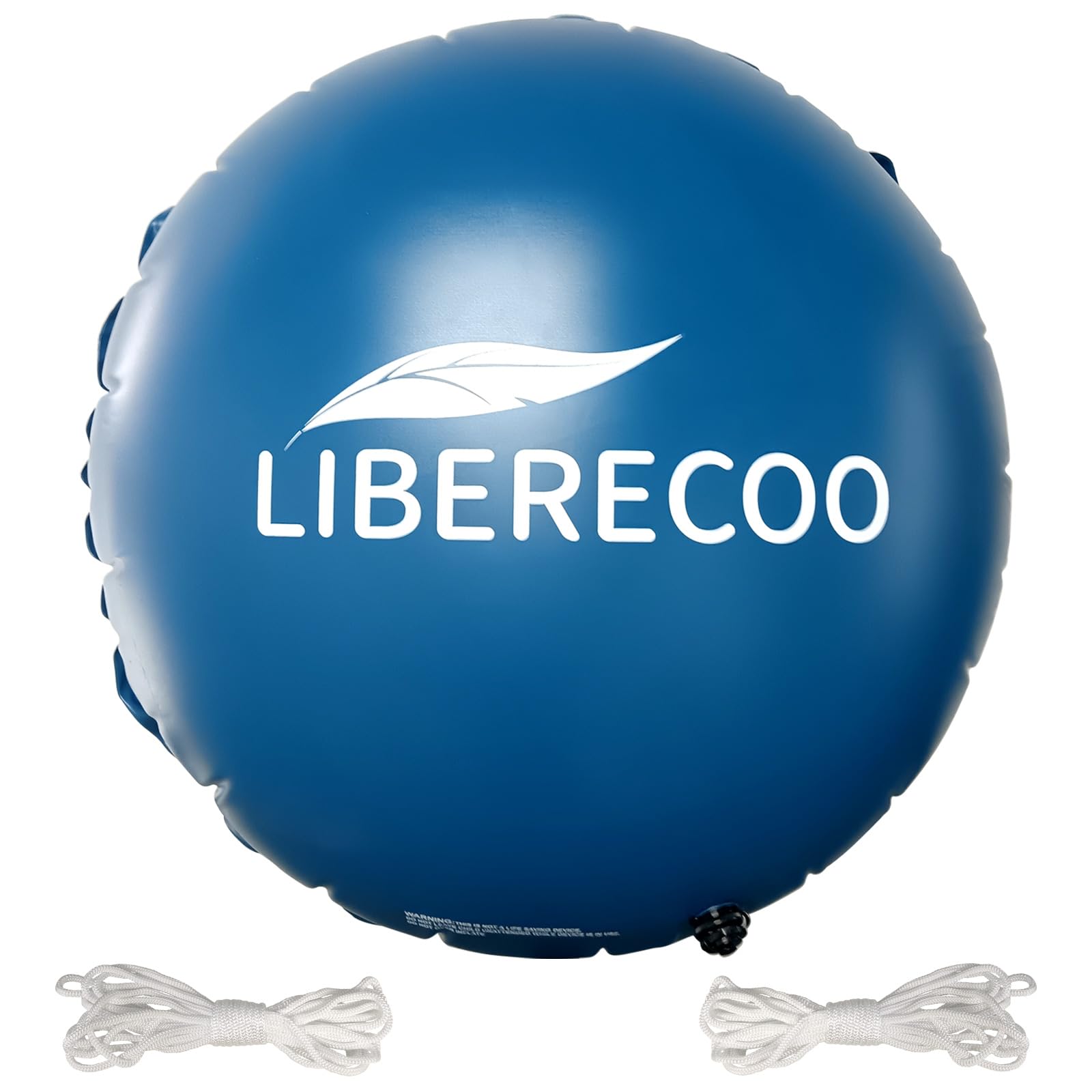 LIBERECOO 4FT round pool pillow front view in blue