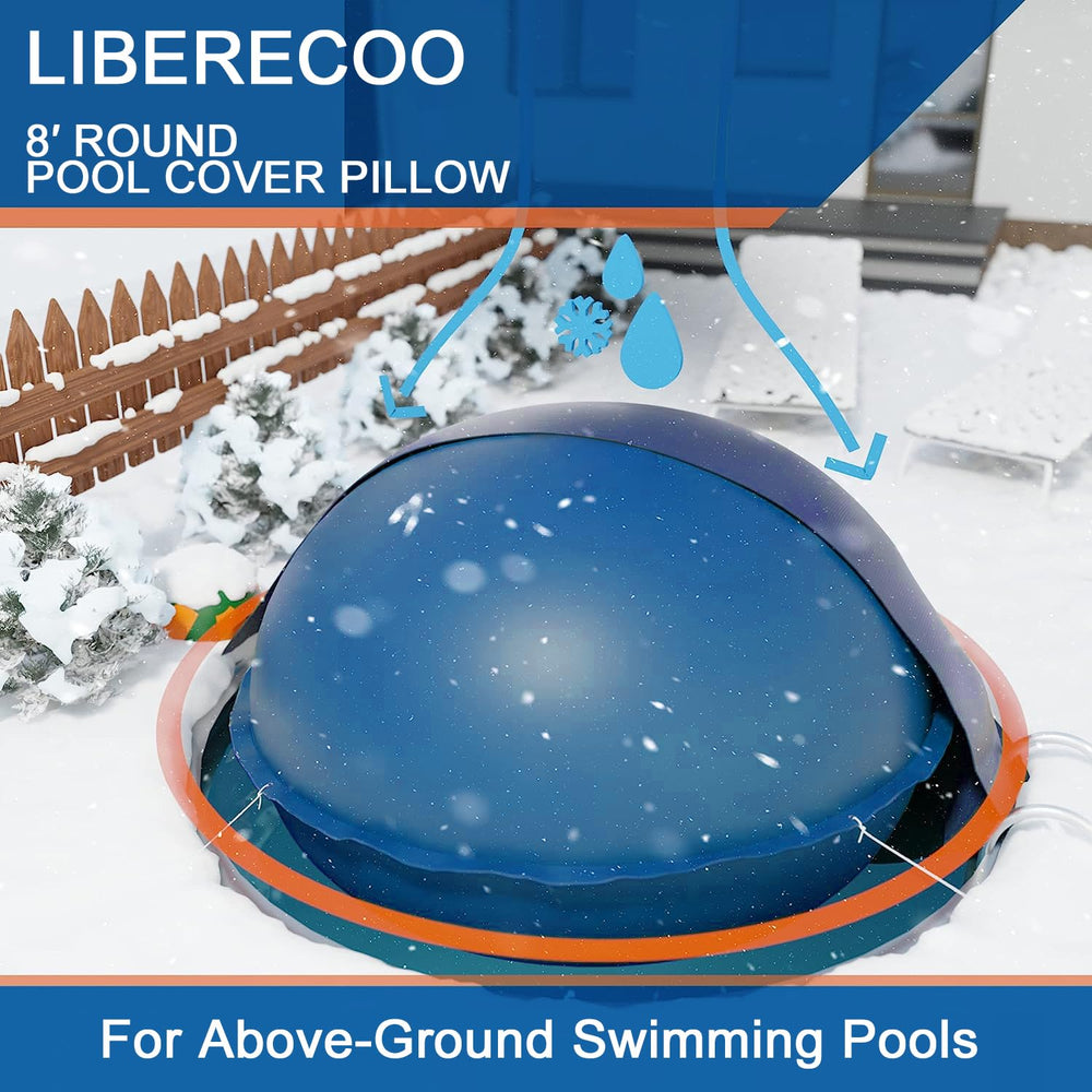 LIBERECOO pool cover pillow with grommets for secure attachment