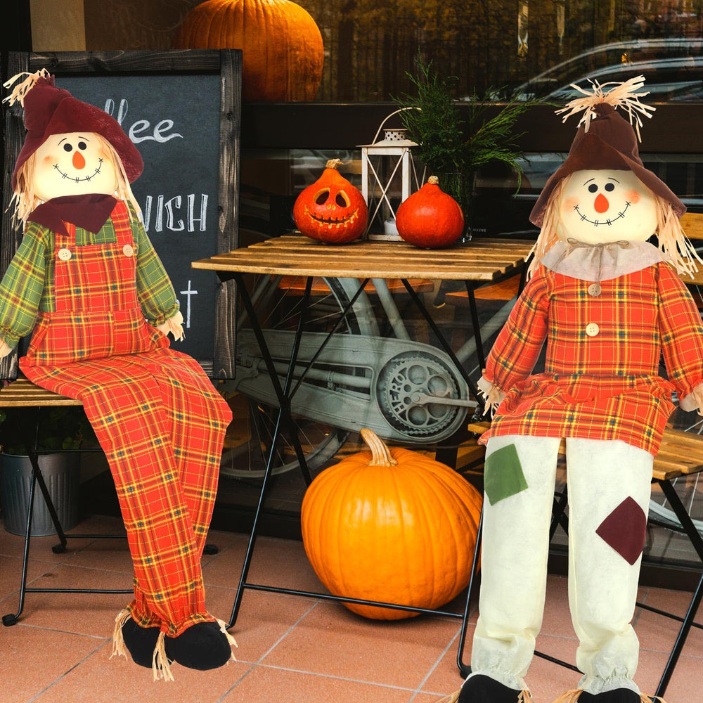 Libima scarecrow displayed on a porch