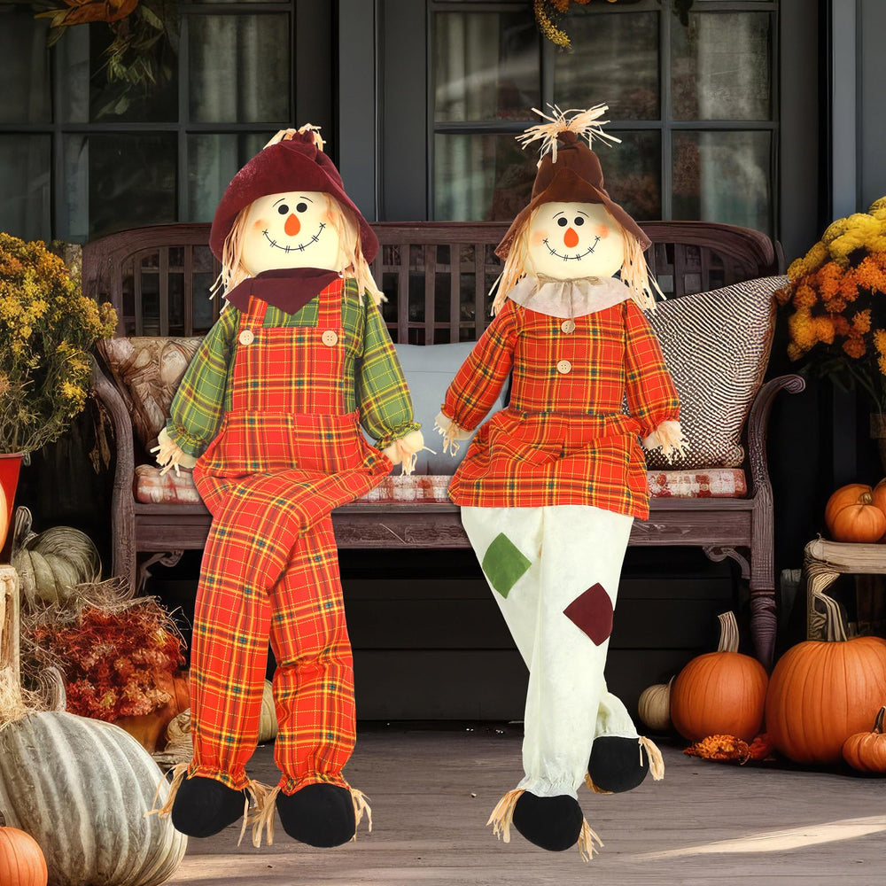 Libima scarecrow in light brown and orange colors