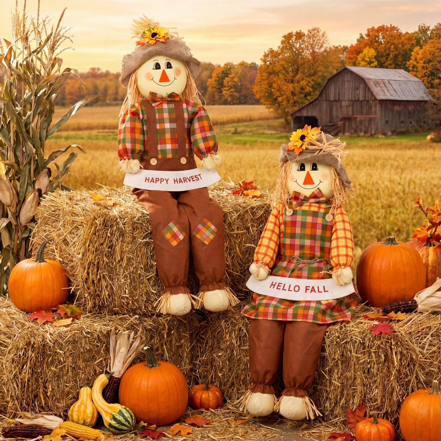 Libima scarecrow showing quality cloth and foam materials