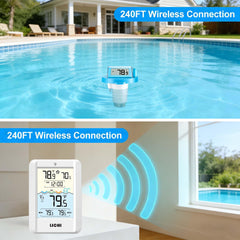 LICHI floating thermometer in a pool