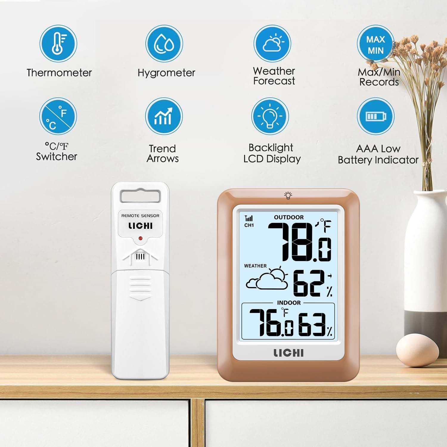 LICHI outdoor sensor for wireless weather station