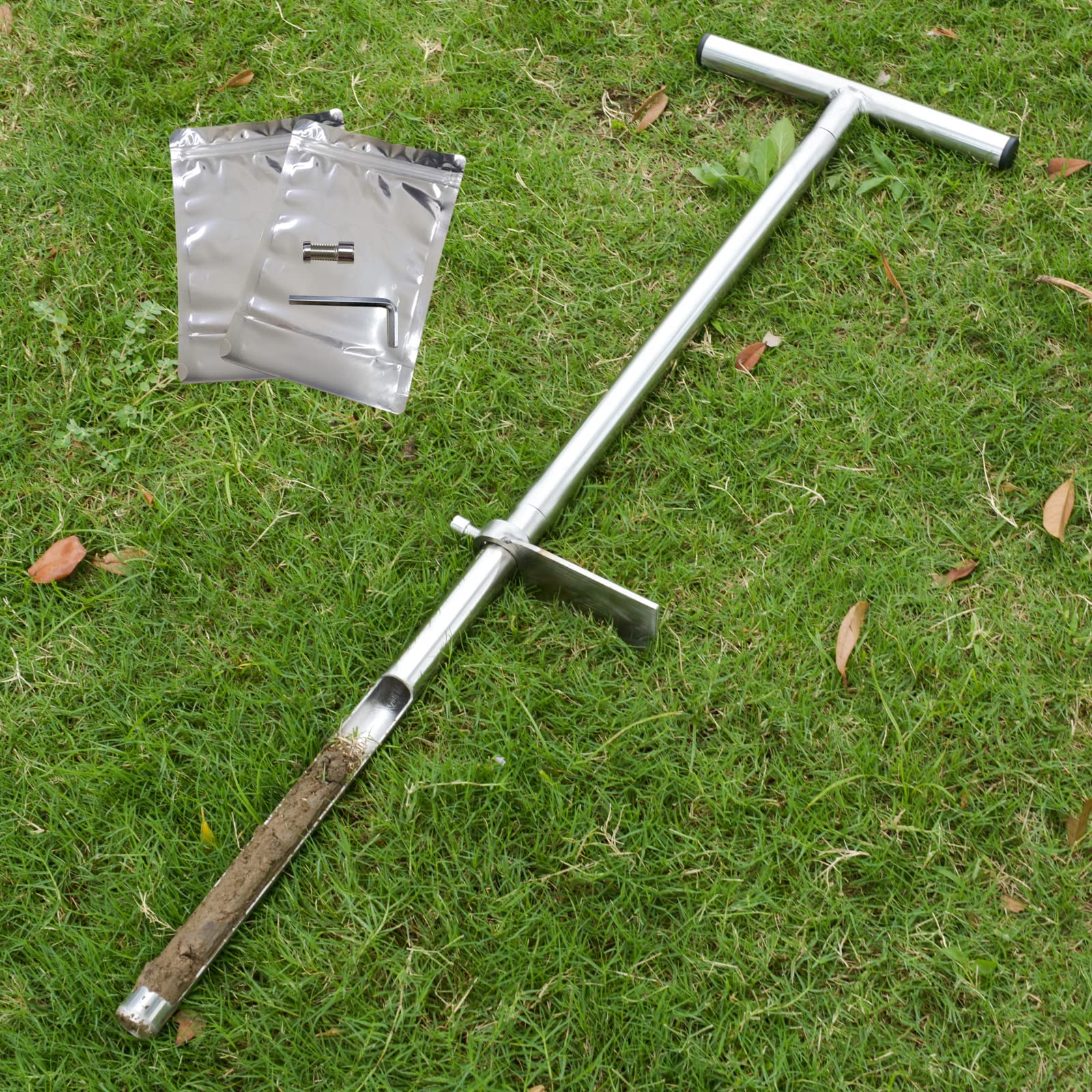 Lichtund 35-inch stainless steel soil probe front view