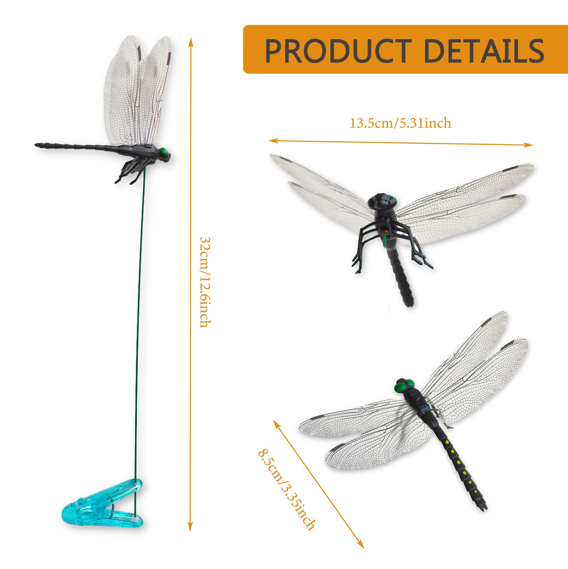 Lidengle dragonfly clip attached to a flower pot