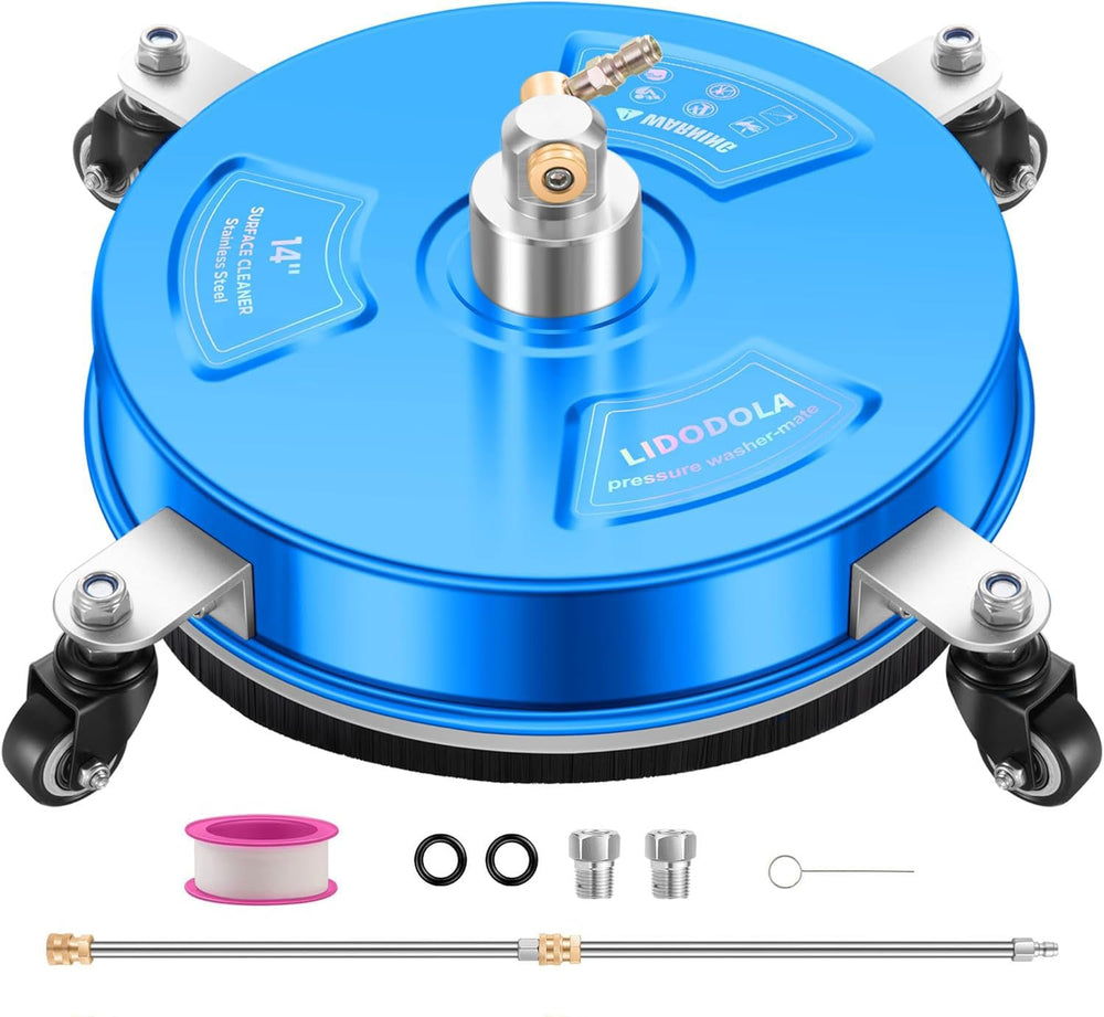 LidoDola 14-inch Surface Cleaner front view in blue