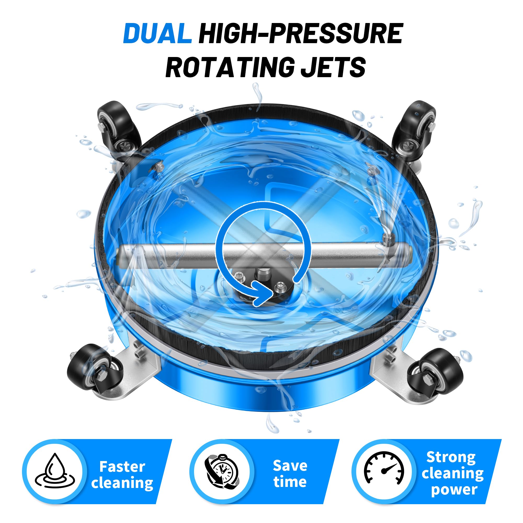 LidoDola 14-inch Surface Cleaner with quick-connect plug