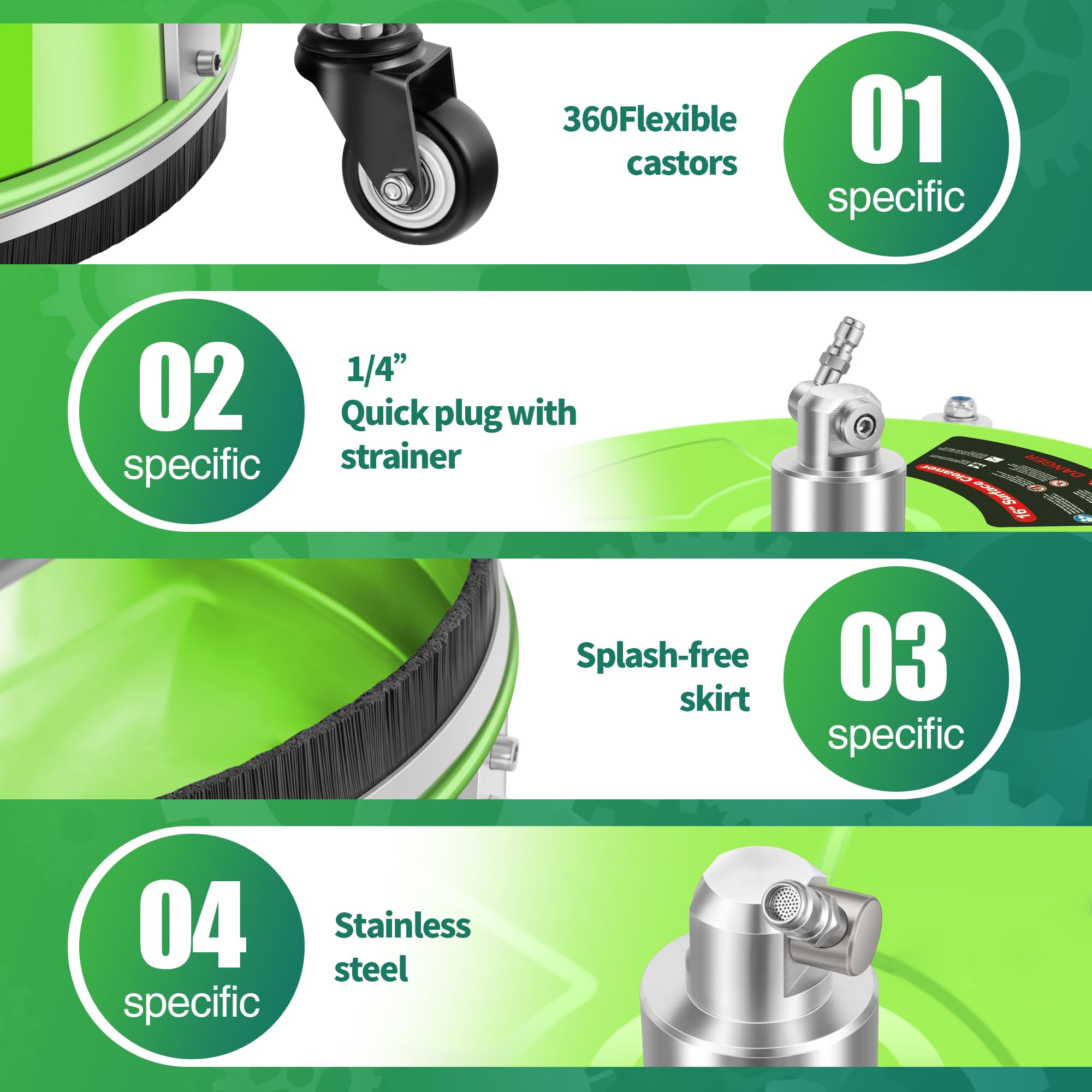 LidoDola surface cleaner in use on a driveway, effectively removing stains