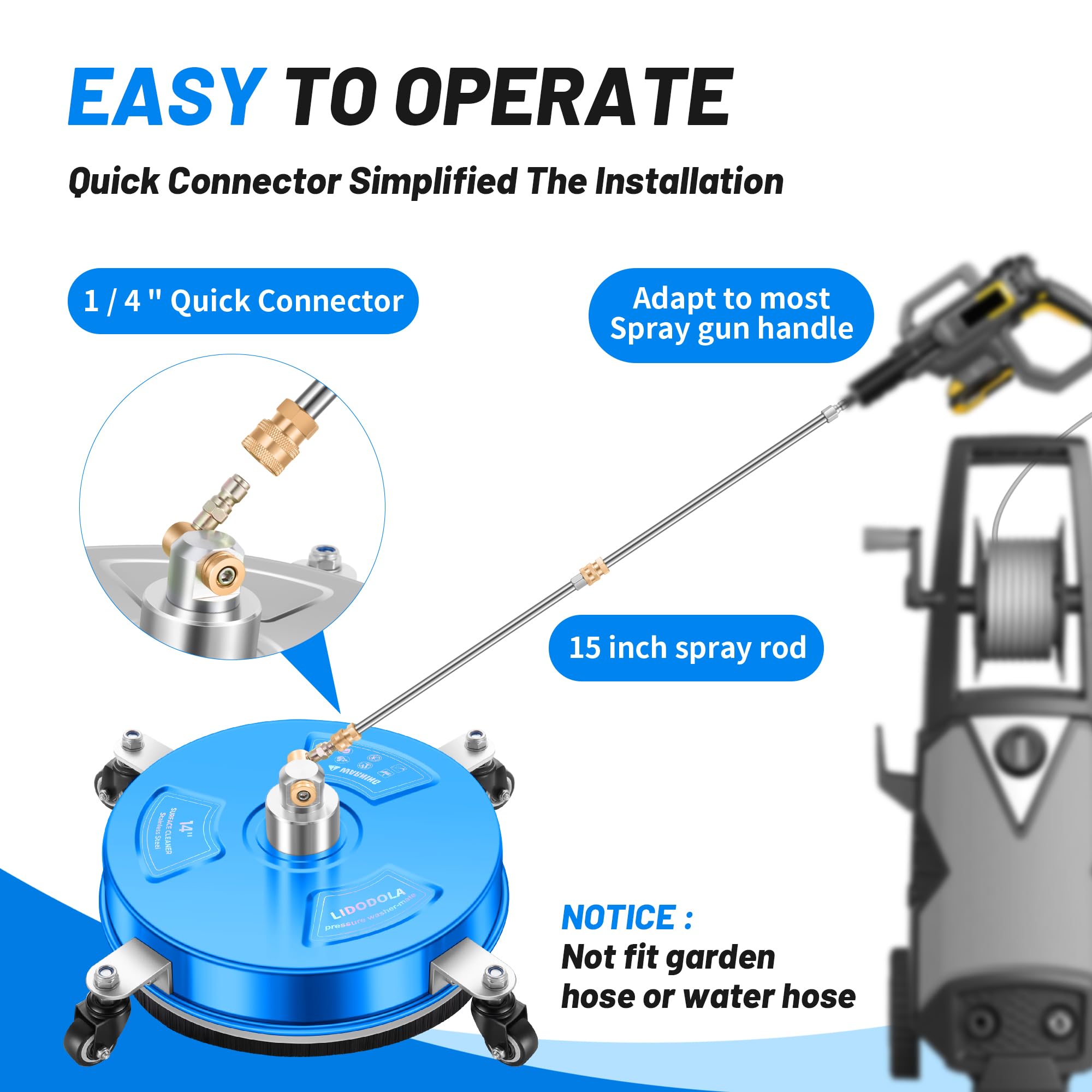 LidoDola Surface Cleaner in use on driveway