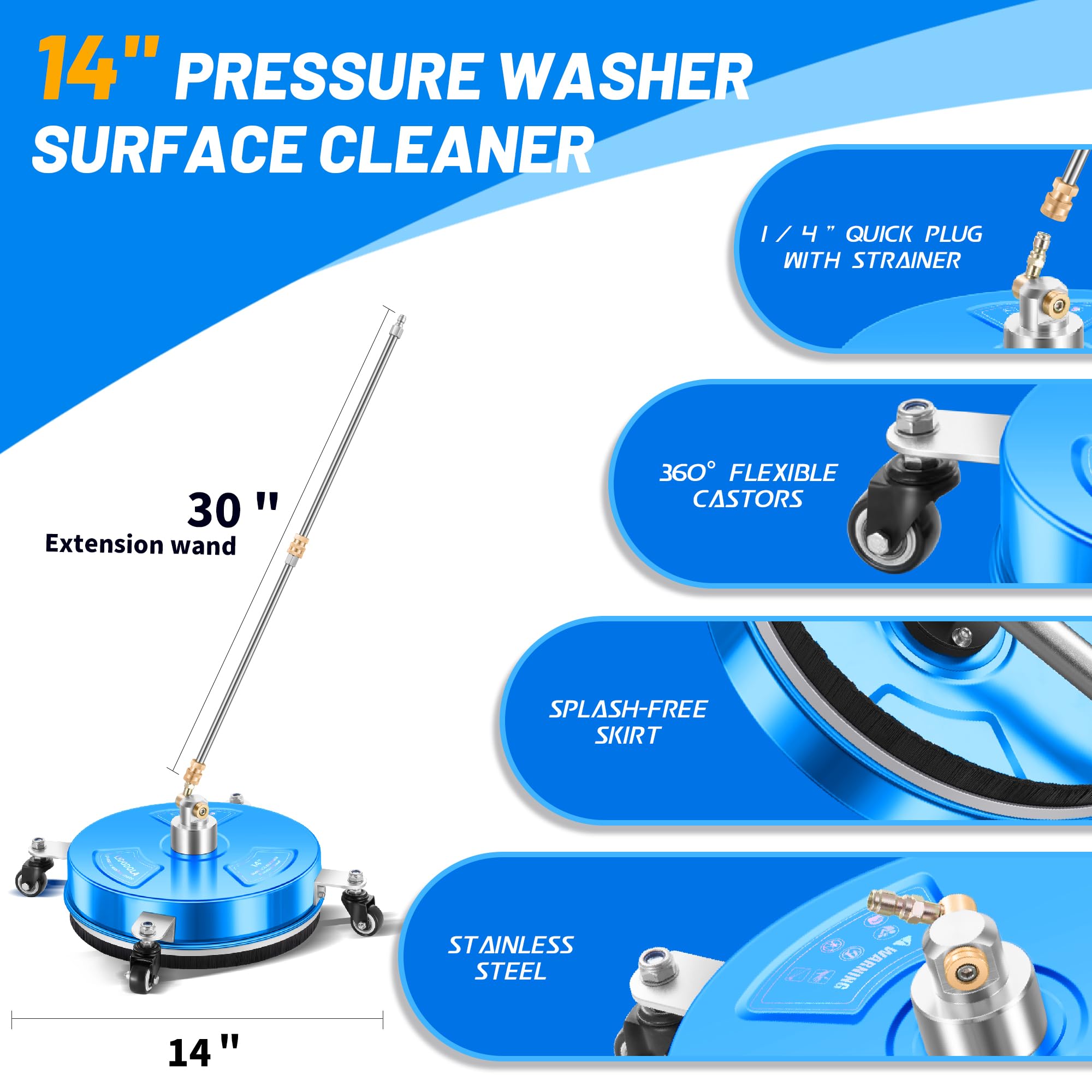 LidoDola Surface Cleaner showing dual spinning nozzles