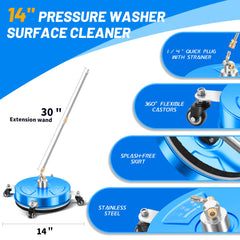 LidoDola Surface Cleaner showing dual spinning nozzles