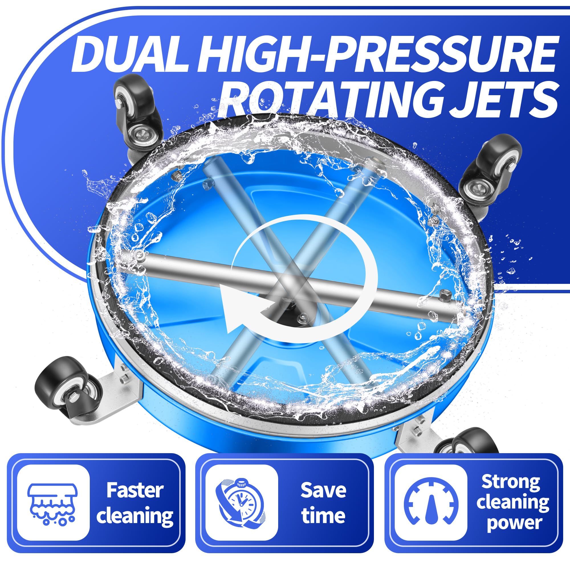 LidoDola surface cleaner with dual spinning nozzles