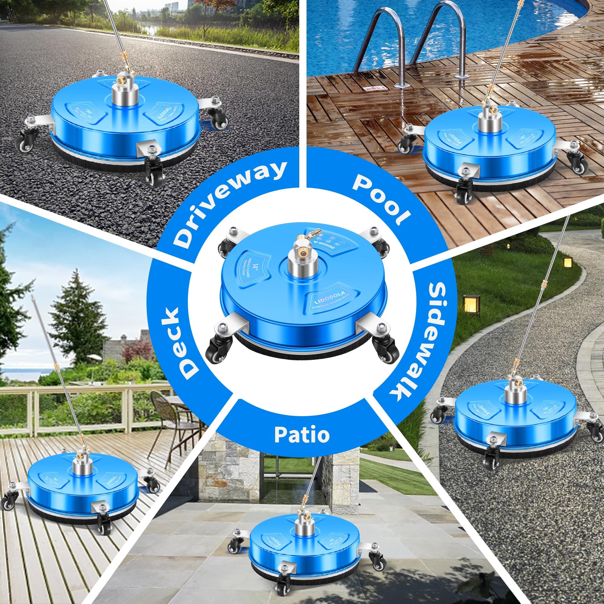 LidoDola Surface Cleaner with splash-free skirt
