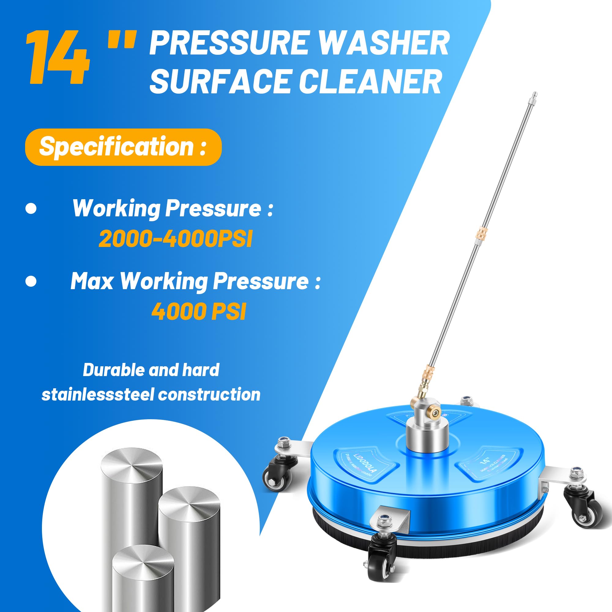 LidoDola Surface Cleaner with stainless steel structure