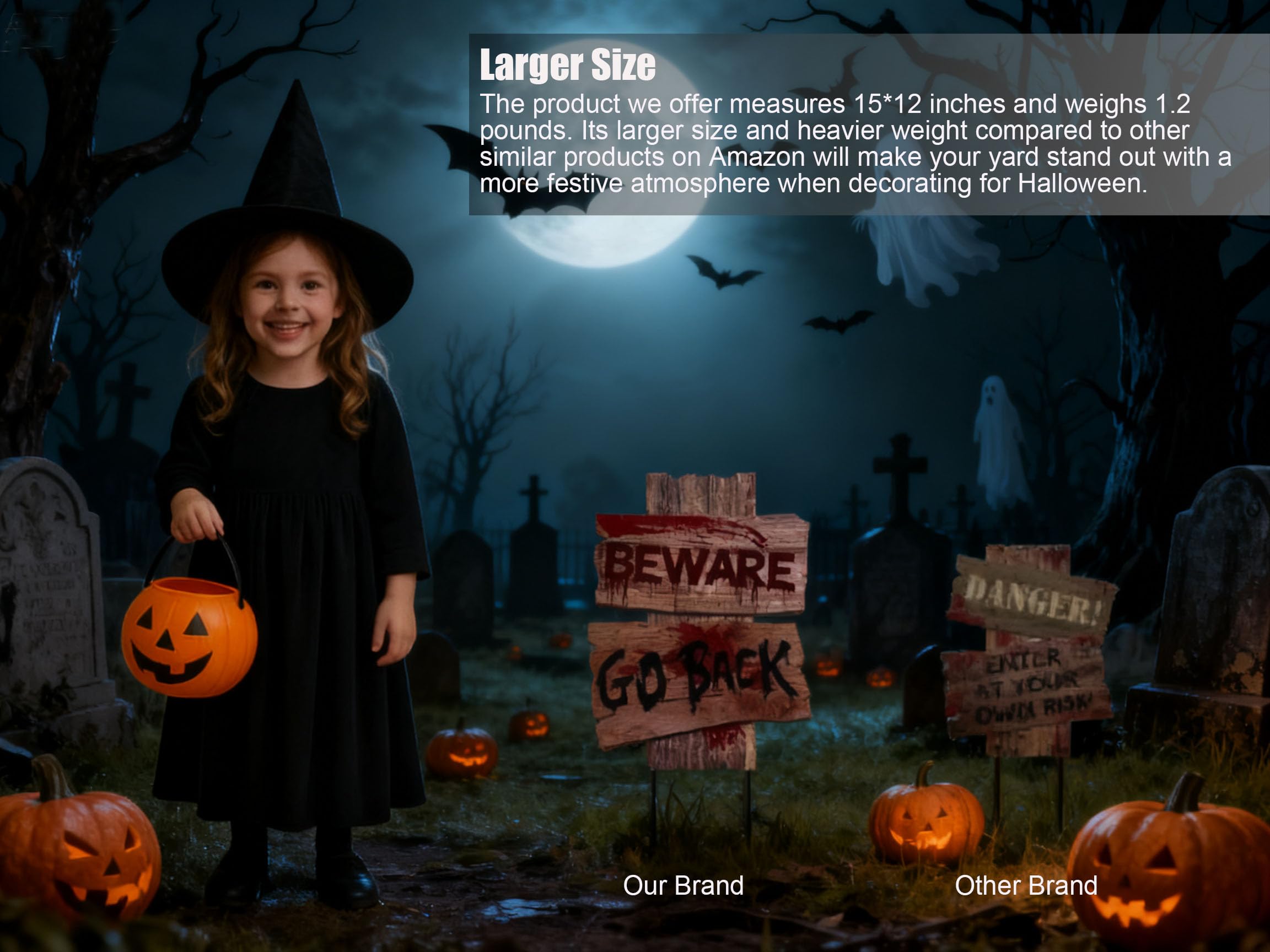 Liecho Halloween Yard Sign - Keep Out! Condemned