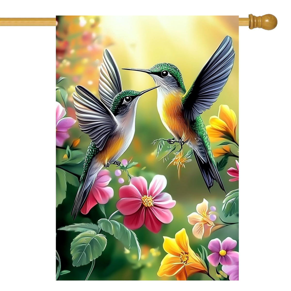 LienzoFest Large House Flag 28x40 double-sided floral design
