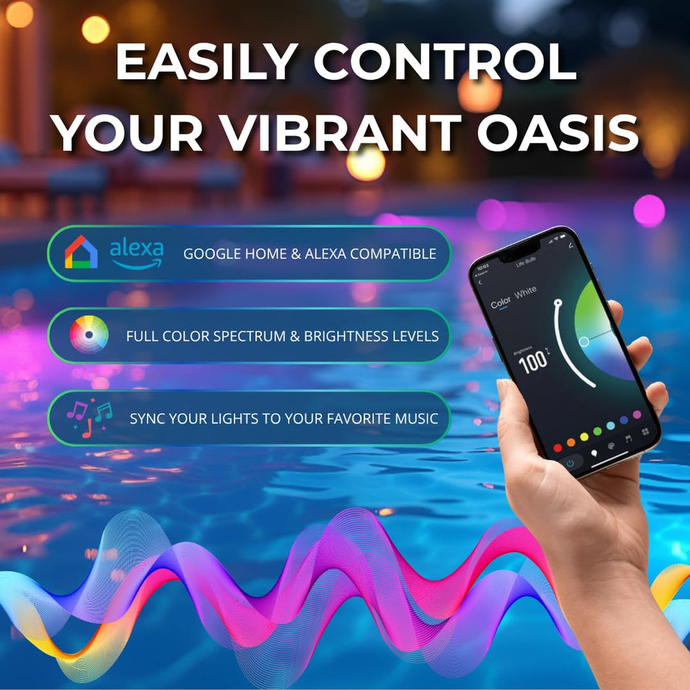 Life-Bulb Smart Pool LED Light installation setup