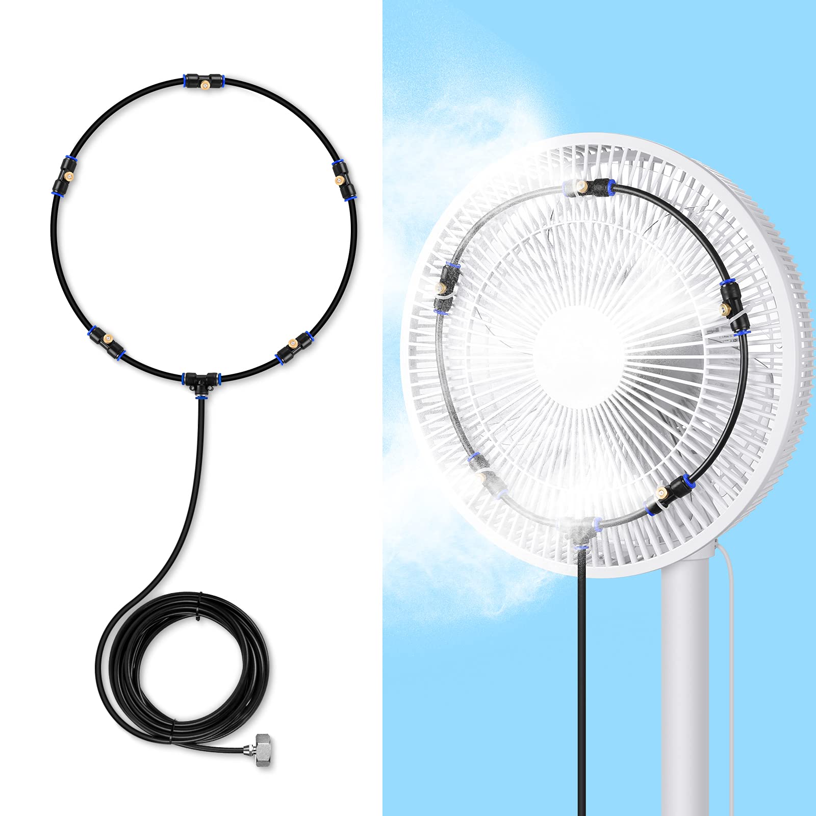 lifeegrn Misting Cooling System 20 FT line with nozzles