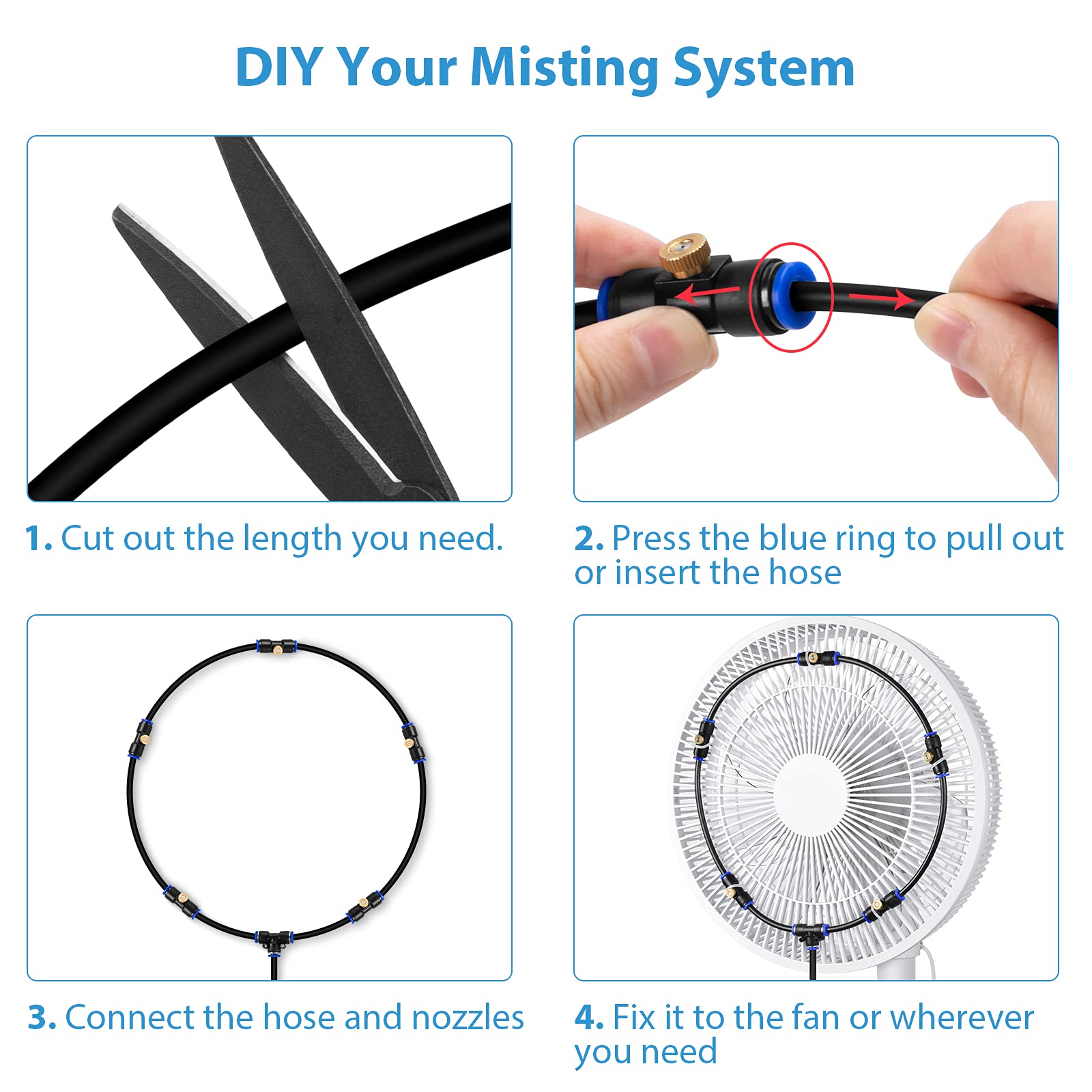 lifeegrn Misting Cooling System flexible PE tubing
