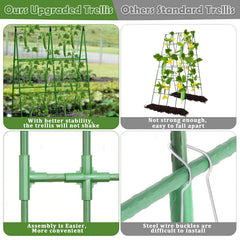 LifeisLuck Cucumber Trellis side view in garden setting