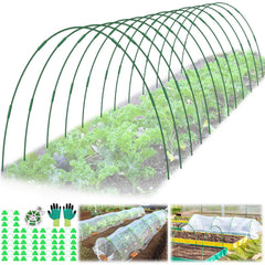 LifeisLuck Garden Hoops 60 pcs green fiberglass set