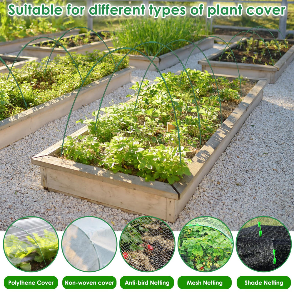 LifeisLuck Garden Hoops in vegetable garden setting