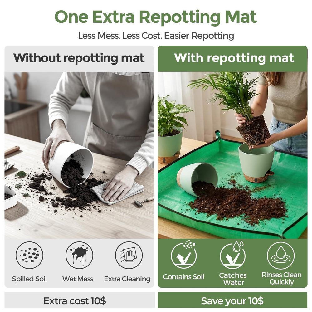 LifeNest 10-inch self-watering plant pot with drainage tray