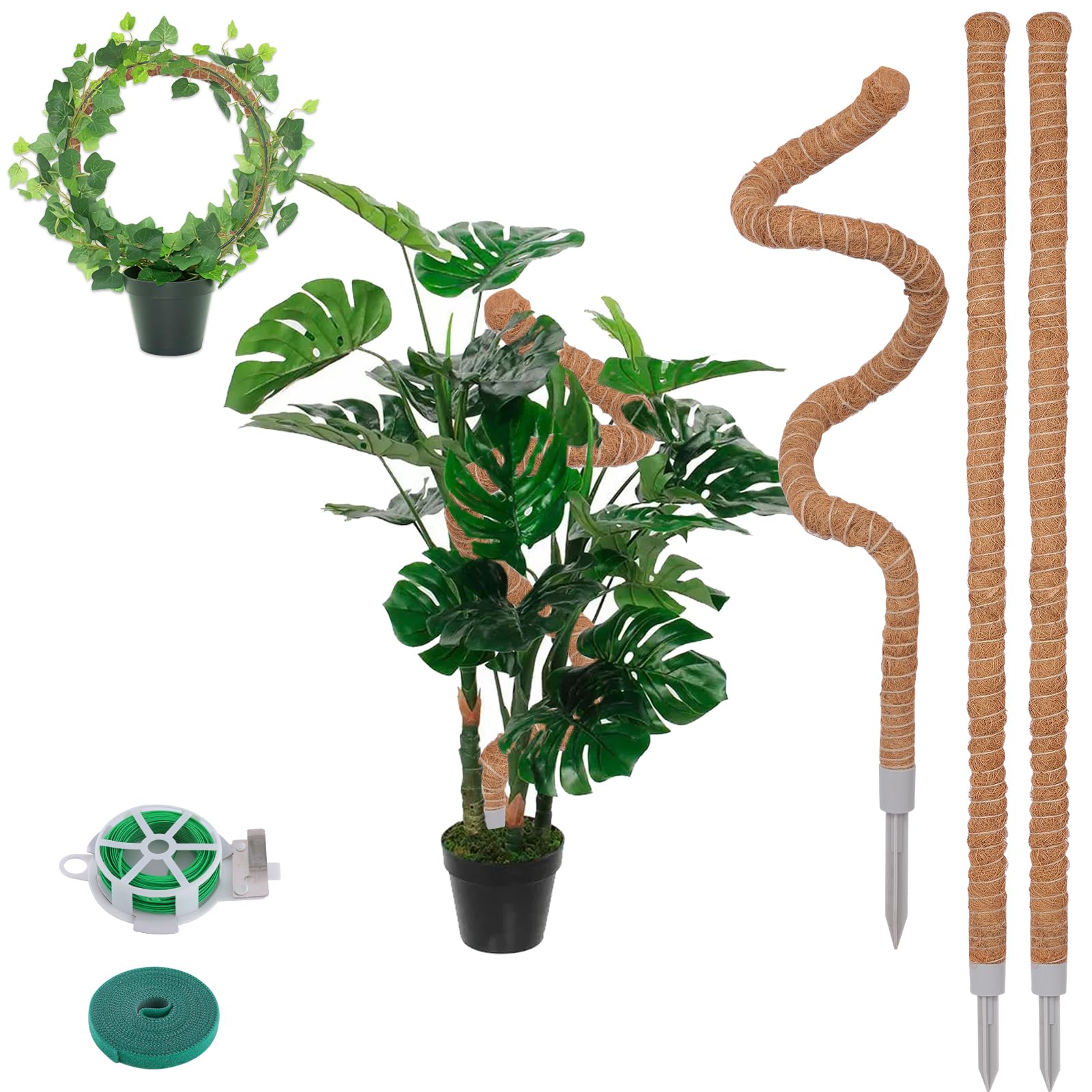 LifeNest 30-inch moss pole plant support front view