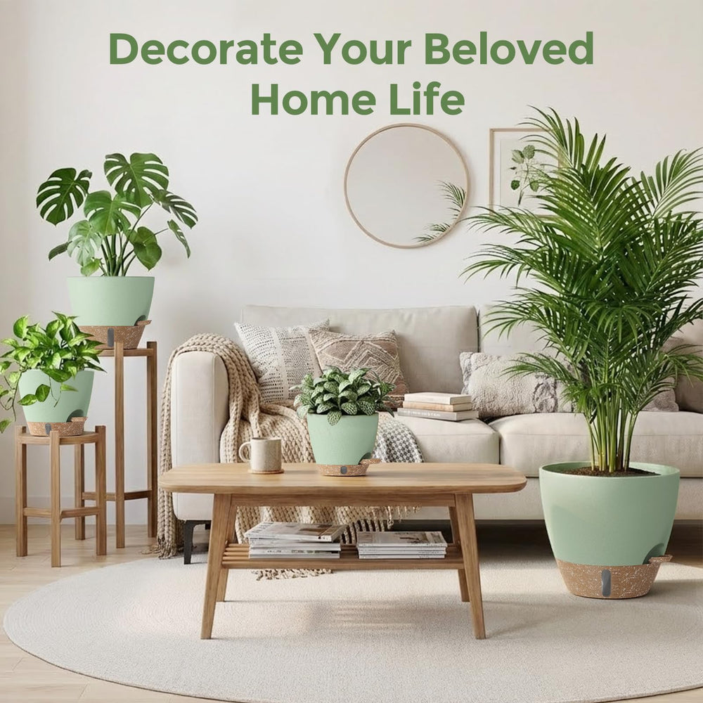 LifeNest plant pots set including repotting mat
