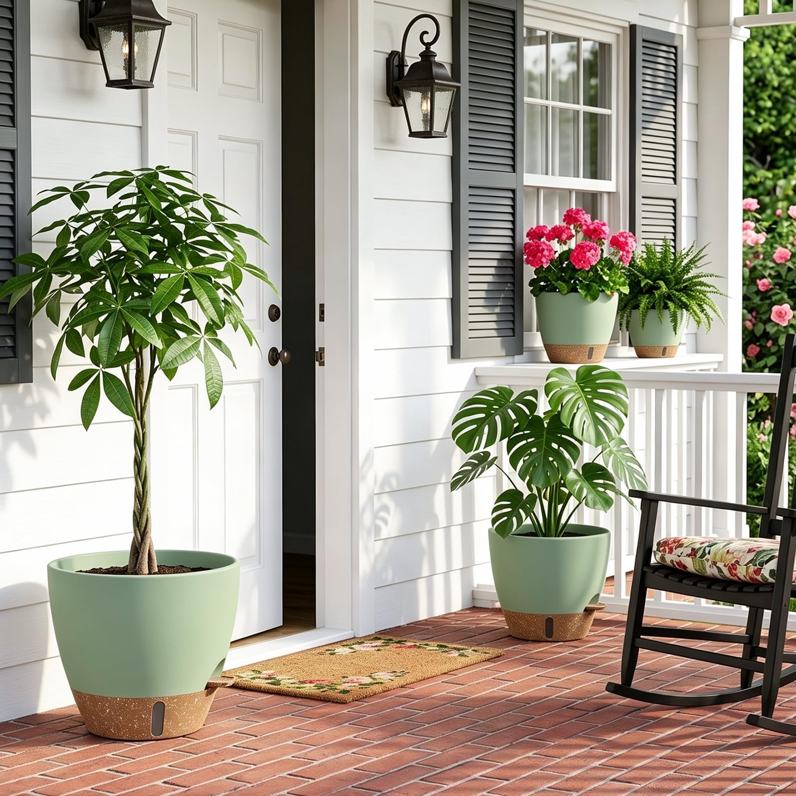LifeNest plant pots showcasing drainage holes and tray